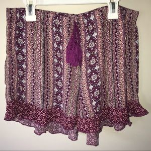 EUC No Boundaries Purple patterned shorts